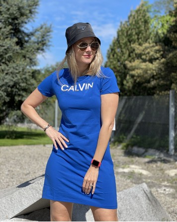 Šaty dámské Calvin Klein BASIC modré